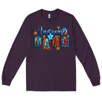 Plum American mama Mother's Day Long Sleeve Tee - FaDigitalArtStudio