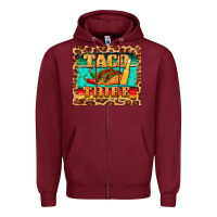 Burgundy taco tribe Zipper Hoodie - BarkalooDesign