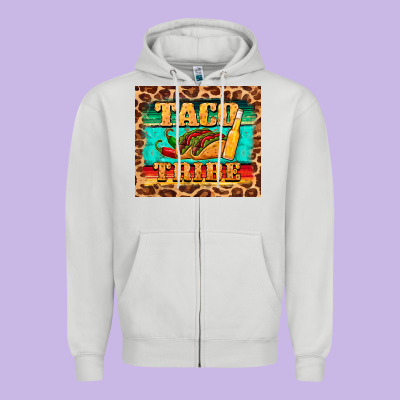 Taco Tribe Zipper Hoodie Designed By Barkaloodesign