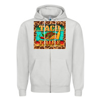 Dove Grey taco tribe Zipper Hoodie - BarkalooDesign