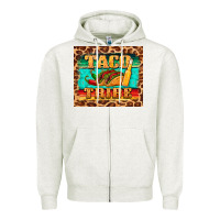 Oatmeal Heather taco tribe Zipper Hoodie - BarkalooDesign