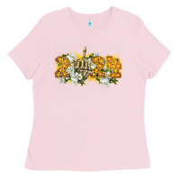 Bubblegum Pink 2024 skeleton middle finger new year Ladies Tee - CowGirlArtShop