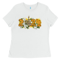 White 2024 skeleton middle finger new year Ladies Tee - CowGirlArtShop