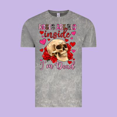 Roses Are Red Inside I M Dead Vintage Tee Designed By Oliviacreatesart
