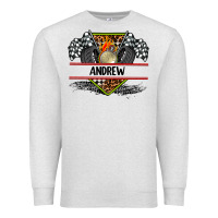 Oatmeal Heather custom name race flag and race equipment Premium Sweatshirt - AdoDesignShop