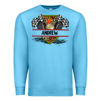 Ocean Blue custom name race flag and race equipment Premium Sweatshirt - AdoDesignShop