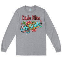 Heather Grey little miss sixth grade Long Sleeve Tee - RanaPortraitStore