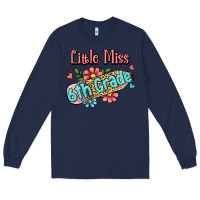 Navy little miss sixth grade Long Sleeve Tee - RanaPortraitStore