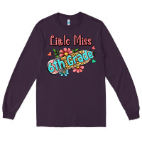 Plum little miss sixth grade Long Sleeve Tee - RanaPortraitStore