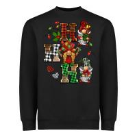 Black christmas ho ho ho gnomes Heavyweight Sweatshirt - BarkalooDesign