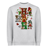 Heather Grey christmas ho ho ho gnomes Heavyweight Sweatshirt - BarkalooDesign