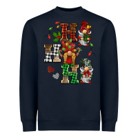 Navy christmas ho ho ho gnomes Heavyweight Sweatshirt - BarkalooDesign