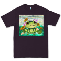 Plum frog with sunflower Premium Tee - TumblerDesignByShophia