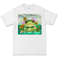 White frog with sunflower Premium Tee - TumblerDesignByShophia