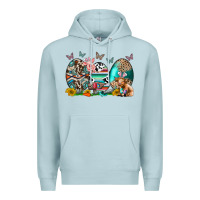 Blue Mist easter easter eggs Premium Hoodie - CowhideDigitalArt