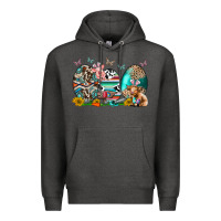 Charcoal Heather easter easter eggs Premium Hoodie - CowhideDigitalArt