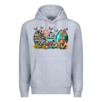 Heather Grey easter easter eggs Premium Hoodie - CowhideDigitalArt