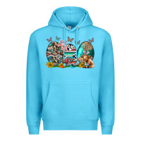 Ocean Blue easter easter eggs Premium Hoodie - CowhideDigitalArt