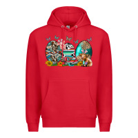 Red easter easter eggs Premium Hoodie - CowhideDigitalArt