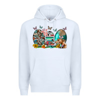 White easter easter eggs Premium Hoodie - CowhideDigitalArt