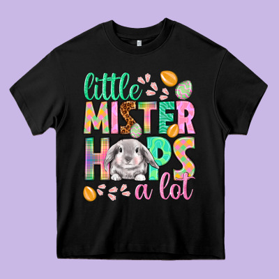 Little Mister Hops A Lot Heavy Core Tee Designed By Nancycooperartshop