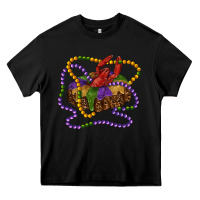 Black mardi gras craw fish king cake with leopard Heavy Core Tee - RanaPortraitStore