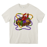 Cream mardi gras craw fish king cake with leopard Heavy Core Tee - RanaPortraitStore