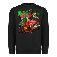 Black home for the holidays louisiana Heavyweight Sweatshirt - BarkalooDesign