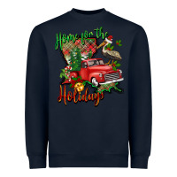 Navy home for the holidays louisiana Heavyweight Sweatshirt - BarkalooDesign