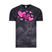 Cloud Black love hearts Vintage Tee - OliviaCreatesArt