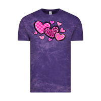 Cloud Purple love hearts Vintage Tee - OliviaCreatesArt