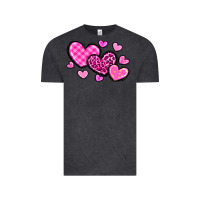 Vintage Black love hearts Vintage Tee - OliviaCreatesArt