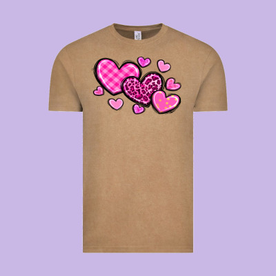 Love Hearts Vintage Tee Designed By Oliviacreatesart