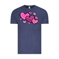 Vintage Denim love hearts Vintage Tee - OliviaCreatesArt