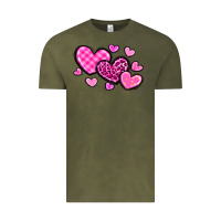 Vintage Olive love hearts Vintage Tee - OliviaCreatesArt