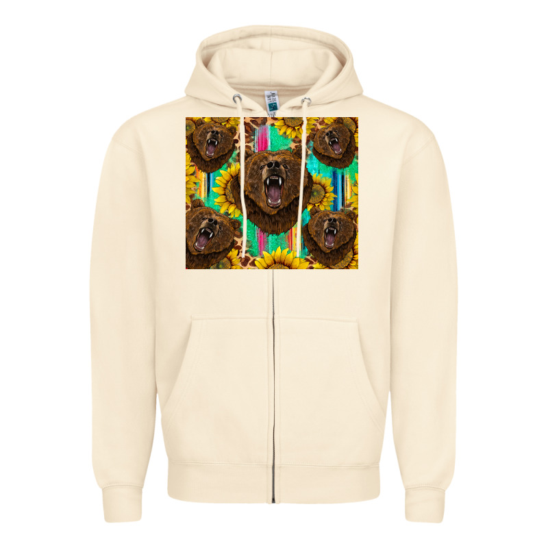 Bear Tumbler Zipper Hoodie by BarkalooDesign | Teevron