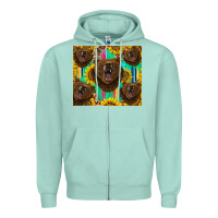 Seafoam bear tumbler Zipper Hoodie - BarkalooDesign