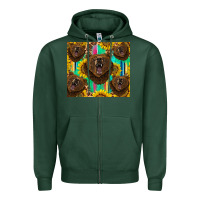 Sports Green bear tumbler Zipper Hoodie - BarkalooDesign