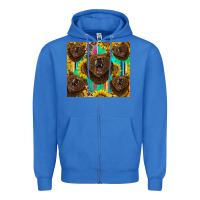 True Royal bear tumbler Zipper Hoodie - BarkalooDesign