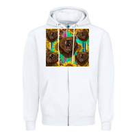 White bear tumbler Zipper Hoodie - BarkalooDesign