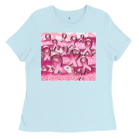 Baby Blue ribbon Ladies Tee - CowGirlArtShop