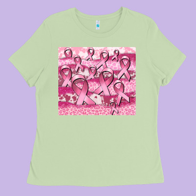 Ribbon Ladies Tee Designed By Cowgirlartshop