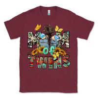 Burgundy mom of twins boys mother's day Classic Tee - CowGirlArtShop