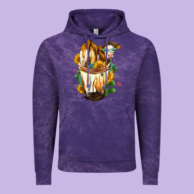 Simmental Cow Bobba Cup Vintage Hoodie Designed By Fadigitalartstudio