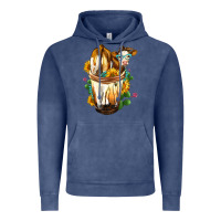 Vintage Denim Simmental Cow Bobba Cup Vintage Hoodie - FaDigitalArtStudio