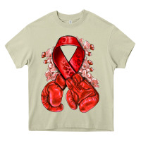Mossy Red ribbon with boxing gloves Heavy Core Tee - NancyCooperArtShop