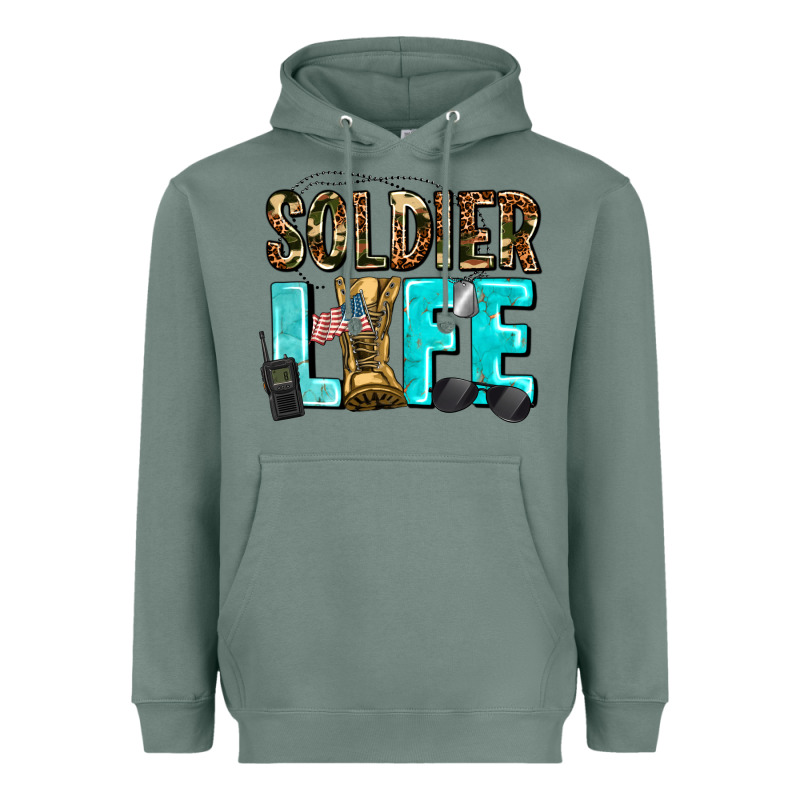 Soldier  Life Heavyweight Hoodie by AdoDesignShop | Teevron