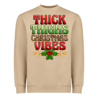 Mushroom thick thighs christmas vibes Heavyweight Sweatshirt - BarkalooDesign