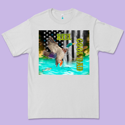 Reel Cool Dad Bass Premium Tee Designed By Tumblerdesignbyshophia