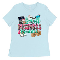 Baby Blue small business baddie Ladies Tee - CowGirlArtShop